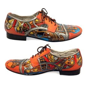 Modern hand-painted shoes